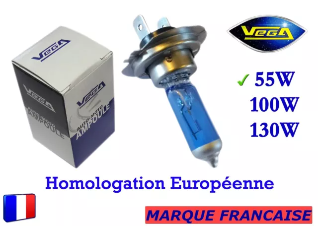 ✨ Ampoule Xénon VEGA® "DAY LIGHT" Marque Française H7 55W 5000K Auto Phare ✨