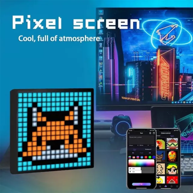 LED Pixel Display APP Control Programmable Night Light DIY