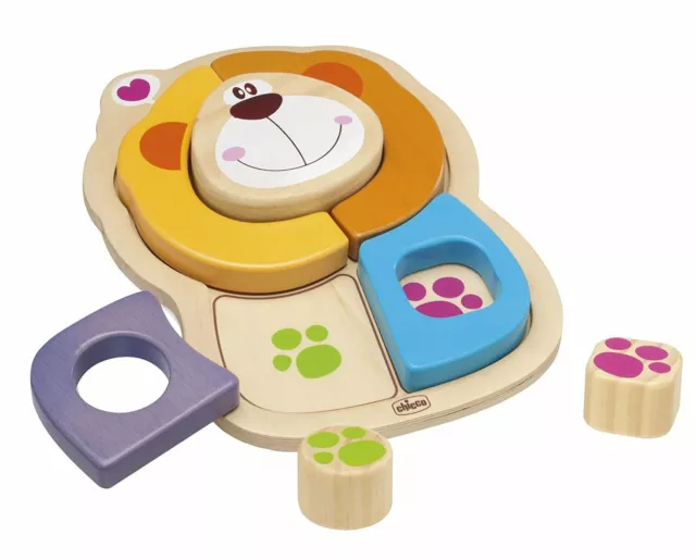 Chicco Wood Leone Puzzle de Madera Desde 18 Meses