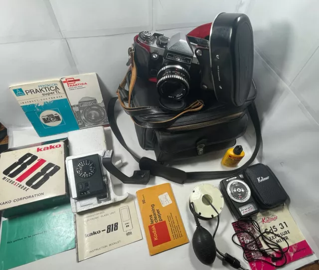 Vintage Hanimex Praktica Super TL Camera 📸 w/ Case & Cover And More / READ