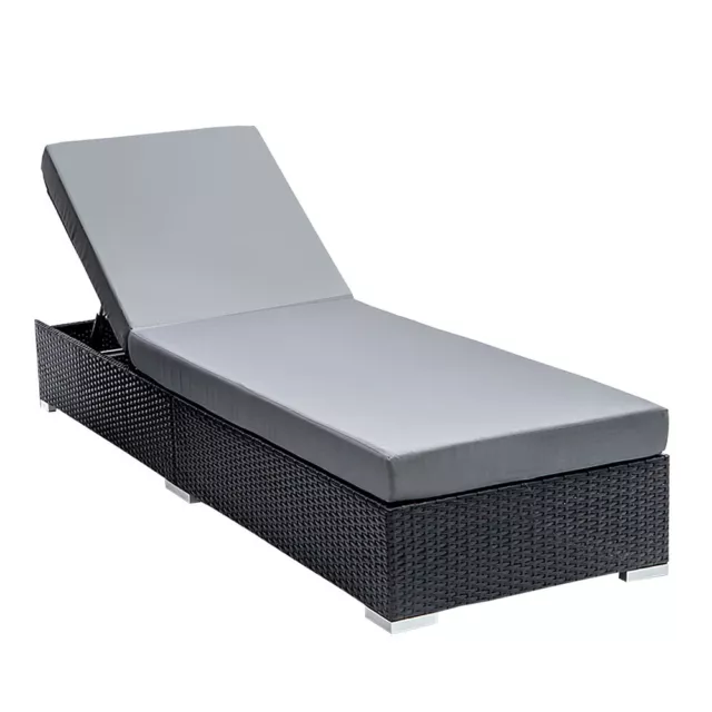 Gardeon Sun Lounge Wicker Lounger Outdoor Furniture Day Bed Rattan Garden Sofa