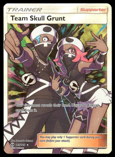 POKEMON - TEAM Skull Grunt (Full Art) - 149/149 - SM Base Set - Holo 7.59  - PicClick UK