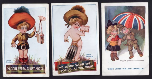 Ww1 Fred Spurgin - Seven Different Wartime Postcards