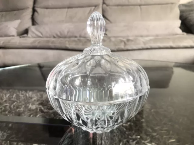 Ancien sucrier ou bonbonnière en verre