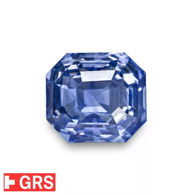 GRS Certified CEYLON Blue Sapphire 7.15 Ct. Natural Untreated OCTAGON Remarkable