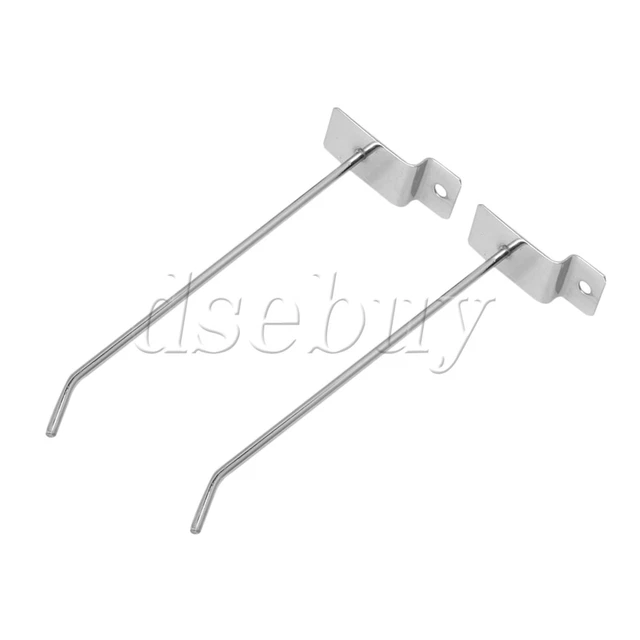 125x Slatwall Single Hook Pin Arm Shop Display Fitting Prong Hanger 15cm Length