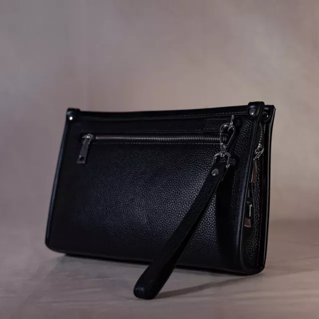 Grande Pochette en Cuir  - Antivol empreinte digitale