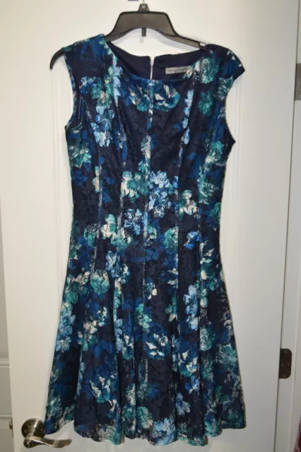 Danny and Nicoles sleeveless fit and flare blue dress
