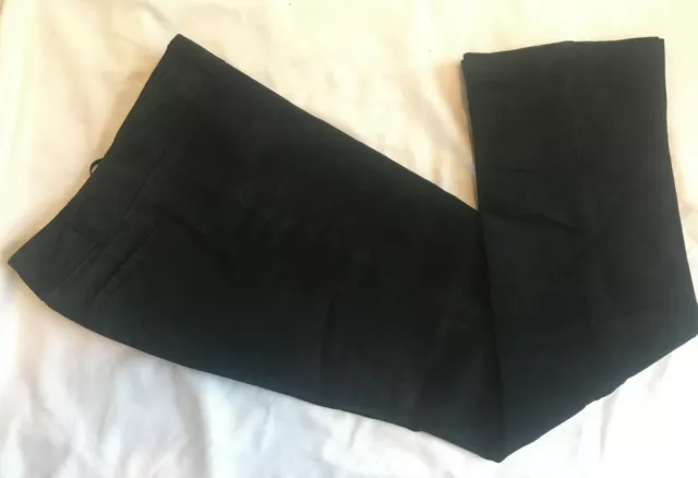 Suede Pants CATHERINE STEWART Style #7375-4407 Women's Genuine Leather Black 12