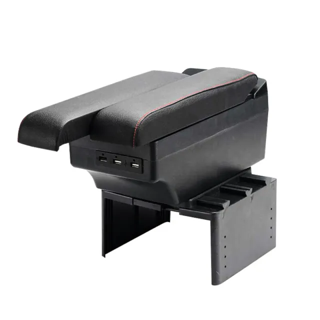 Car Dual Layer Storage Central Armrest Box Storage 7-USB Charging Universal Part