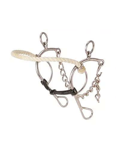 Bit - Kelly Silver Star Snaffle Combo w/Rope Nose