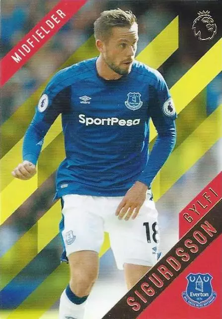 2017-18 Topps Premier League Gold Everton FC Base Yellow Parallel - You Pick