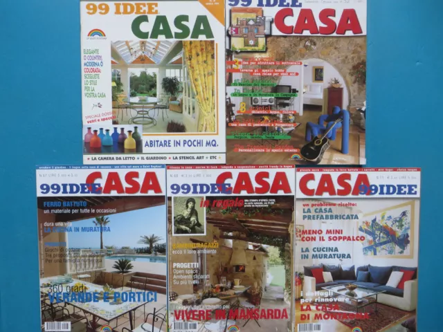 riviste CASA 99 IDEE lotto 5 pz  1994-1999-2001-2002