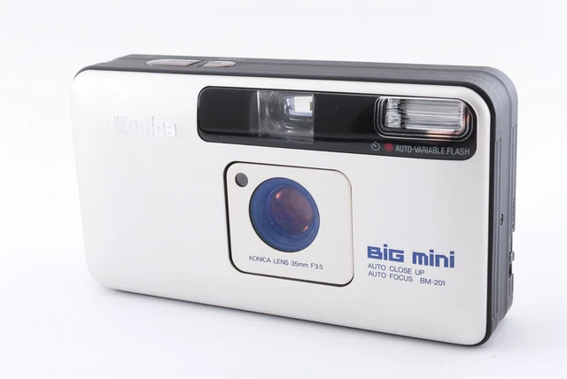 LCD Works "Near MINT" Konica Big Mini BM-201 Point & Shoot Film Camera From JAPA