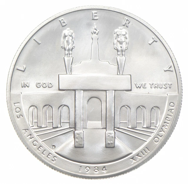 1984 Unc LA Olympic Commemorative Silver Dollar $1 *0941