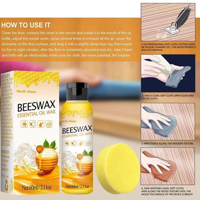 Reparación eficiente y pulido fino para el cuidado de la madera de piso de cera de abejas natural B3Y6