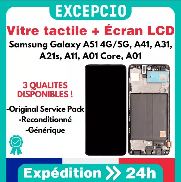 Ecran Original Lcd Vitre Tactile Service Pack Samsung A51 A41 A31 A21S A11 A01