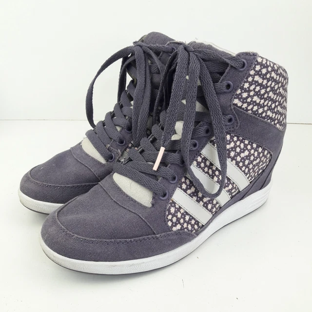ADIDAS NEO SUPER Wedge Suede Women s Khaki Sports Sneakers AW3966