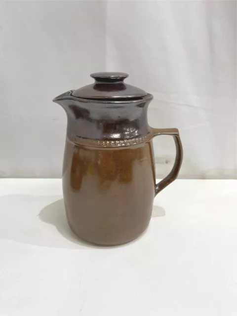 Vintage BENDIGO POTTERY Australian Epsom Stoneware Jug with Lid 18cm RRP$80