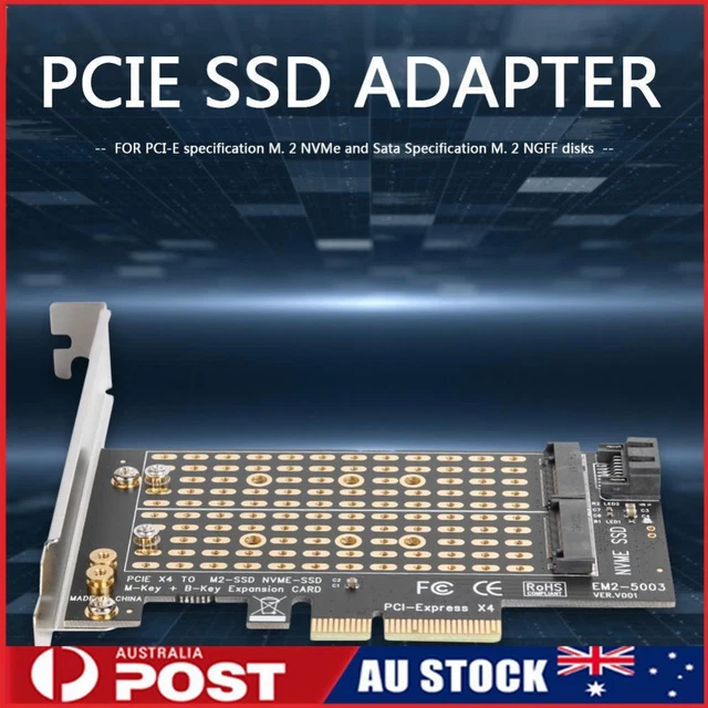 M+B Key M.2 NVME SSD to PCIE SATA Adapter Expansion Card for 2230 2242 2260 2280