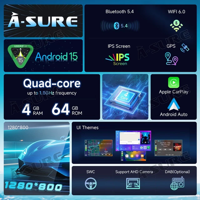 MSD Autoradio Pour Ford Kuga (2013-2018) | Android 14 GPS