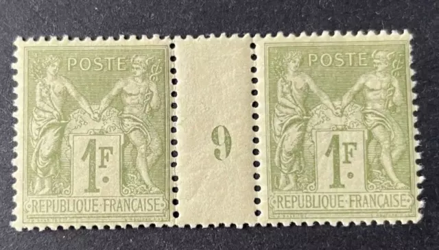 Timbre France Sage n° 82 Paire Millesime Neuf ** MNH Gomme Originale TTB C:750 €