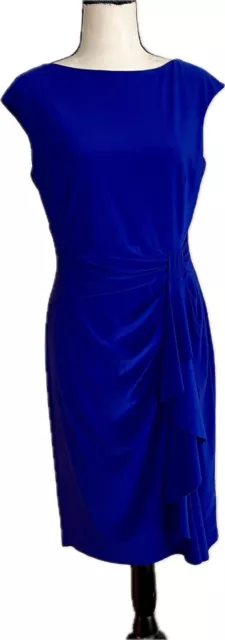 American Living Blue Faux Wrap Sheath Dress in Size 8