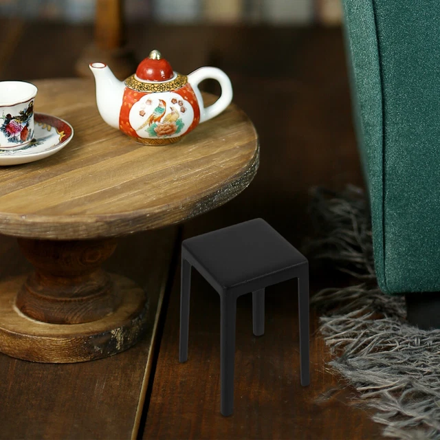 2 Pcs Tiny Furniture Model Chair Miniature Bar Counter Stool Dollhouse