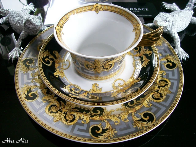 Rosenthal Versace Prestige Gala Set Teller + Tasse 25 Jahre Versace *NEU & OVP* 2