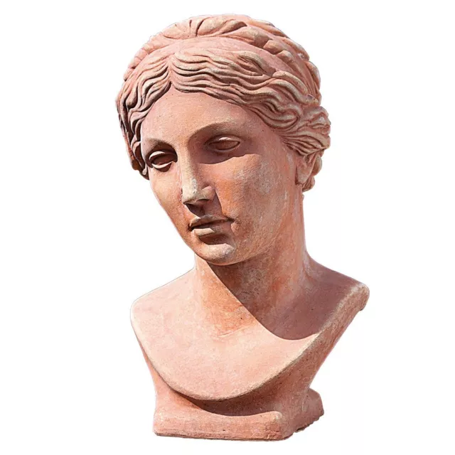 Bust Of Sappho IN Terracotta Sculpture Calssica Italian Classic H 16 1/8in