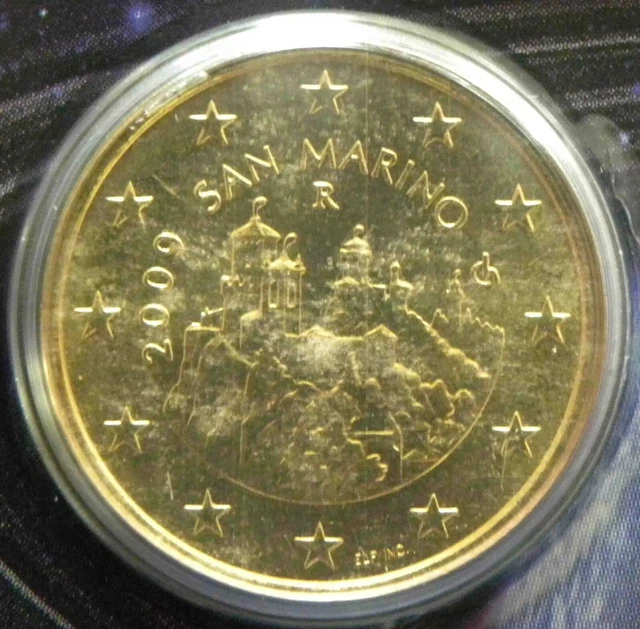 SAINT MARIN - 50 CENT EURO BU 2009 - Pièce encore scellée