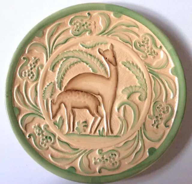 VERY RARE LARGE BURLEIGH WARE DEER CHARGER 39cm  _ SUSIE COOPER INSPIRED