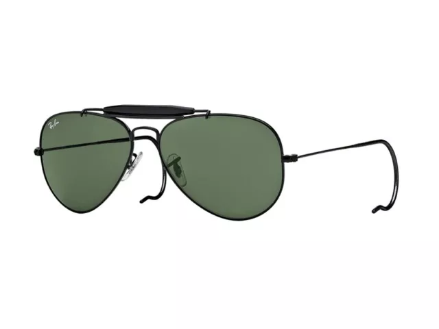 Gafas de Sol Ray Ban Limitado Negro RB3030 Outdoorsman Verde g15 L9500