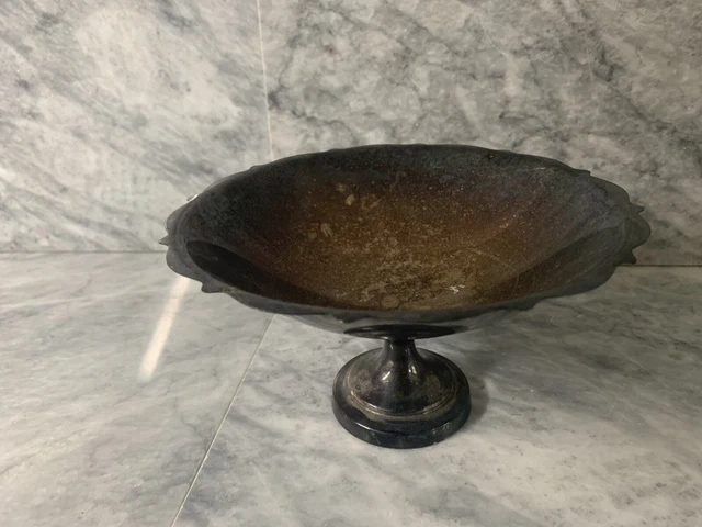 Vintage Oneida Silversmiths Pedestal Candy/Nut Bowl Dish Silver Plated