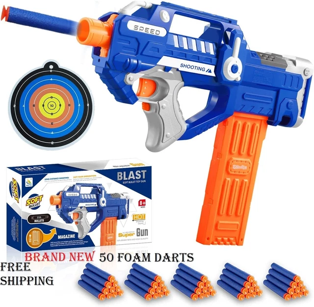 MOTORIZED DART BLASTER Electric Automatic Toy Gun For Nerf Foam Bullets