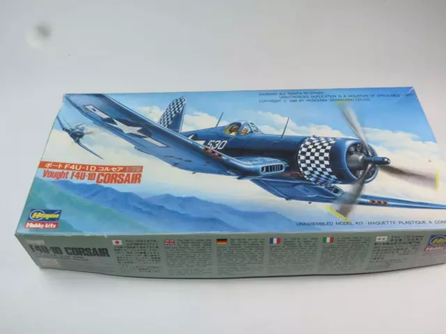 Hasegawa 1/72 Maquette Aircraft Kit Vought F4U-1D Corsair Scellé