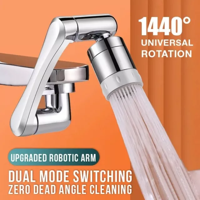 Stainless steel Robotic Arm Swivel Faucet Aerator Kitchen Sink Faucet Extender