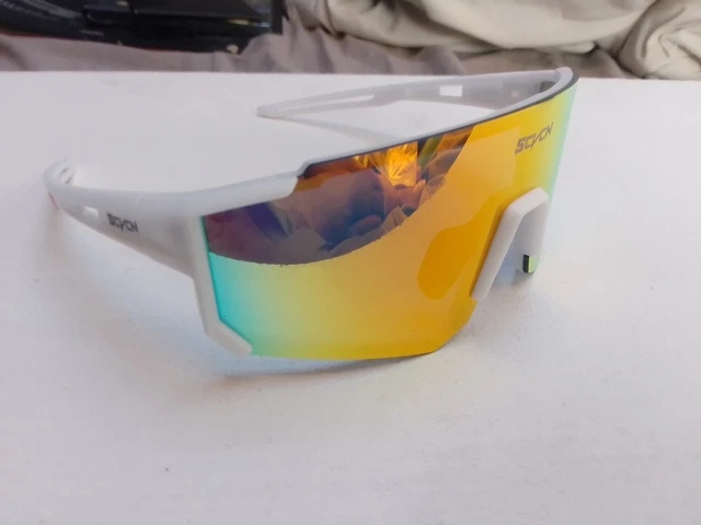 NSGJUYT Lunettes de Soleil vélo Sport UV400 Hommes Femmes équitation en extérieur Courir Lunettes de pêche