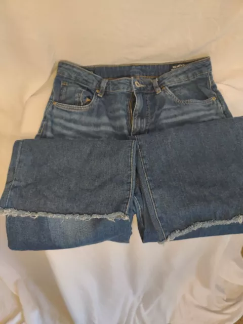 Buffalo David Bitton Mid-Rise Wide Leg Boyfriend Womens Jeans Size 29