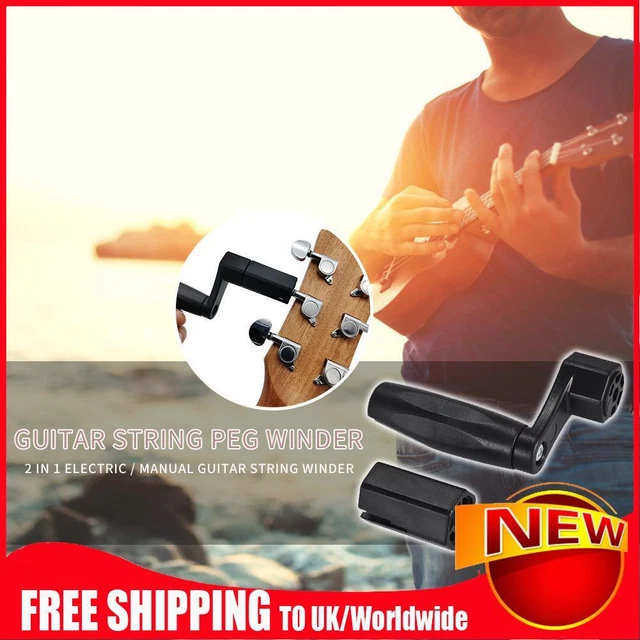 2 in 1 Guitar String Winder Bridge Peg Puller Electric Screwdriver Drill Bit