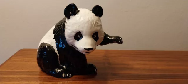 Very Early PRETTY HANDMADE AND HAND PAINTED BLACK AND WHITE BESWICK PANDA By A12