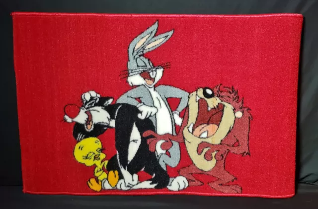 RARE Vintage 1996 Looney Tunes Bugs, Tweety, Taz 22"x35" Area Rug NEW with Tag!