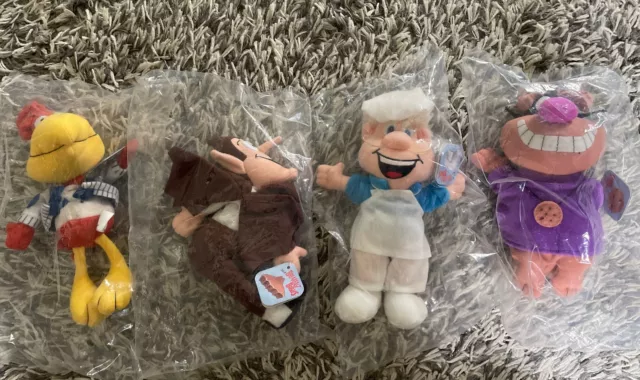 1997 NEW Sealed General Mills' Breakfast Babies Beanie Plush Pals Lot of 4