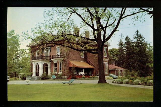 Hotel Motel postcard Canada Port Hope Ontario Greenwood Tower Motel Lodge chrome