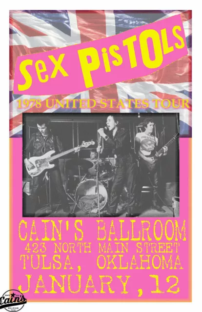Sex Pistols Replica *Cain's Ballroom* 1978 Concert Poster