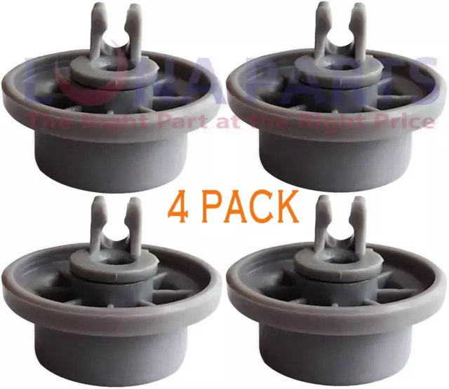 4x 165314 Dishwasher Lower Rack Basket Wheel for Bosch Neff & Siemens 00165314 3