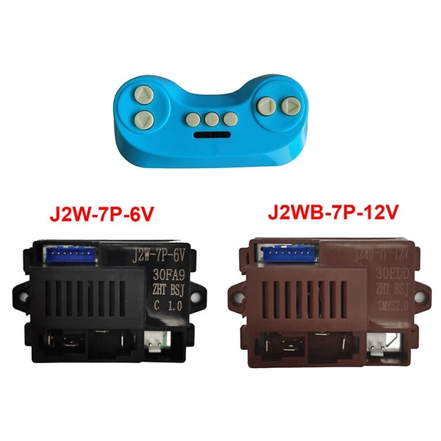 Récepteur J2WB7P 12V Pour Voiture Électrique Enfant - Compatible J2W7P 6V - Ensemble Complet Télécommande