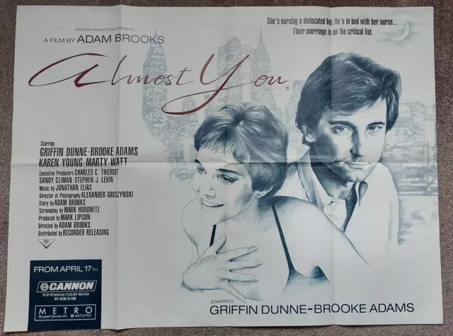 Griffin Dunne ALMOST YOU (1984)  UK Quad  folded