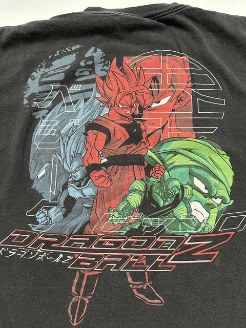 VINTAGE DRAGON BALL Z DBZ Shirt Goku Vegeta Piccolo 2000 Medium $110.00