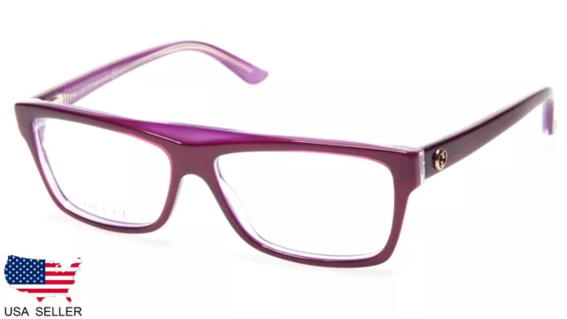 NEW GUCCI GG 3544 MTR PURPLE CRYSTAL EYEGLASSES GLASSES 53-13-140 B34mm Italy